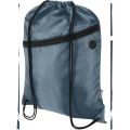 Oriole RPET drawstring bag with zipped front pocket 5L, Hale Blue