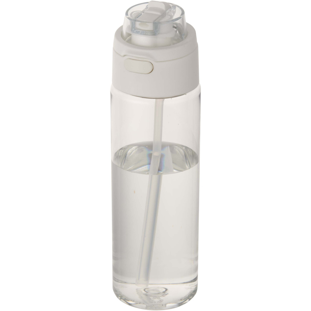 Logo trade promotional merchandise picture of: Theron 700 ml RCS recycled plastic water bottle with dual function lid and flip straw