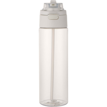 Logo trade promotional gifts picture of: Theron 700 ml RCS recycled plastic water bottle with dual function lid and flip straw