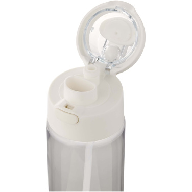 Logo trade promotional giveaway photo of: Theron 700 ml RCS recycled plastic water bottle with dual function lid and flip straw