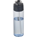 Theron 700 ml RCS recycled plastic water bottle with dual function lid and flip straw, Hale Blue