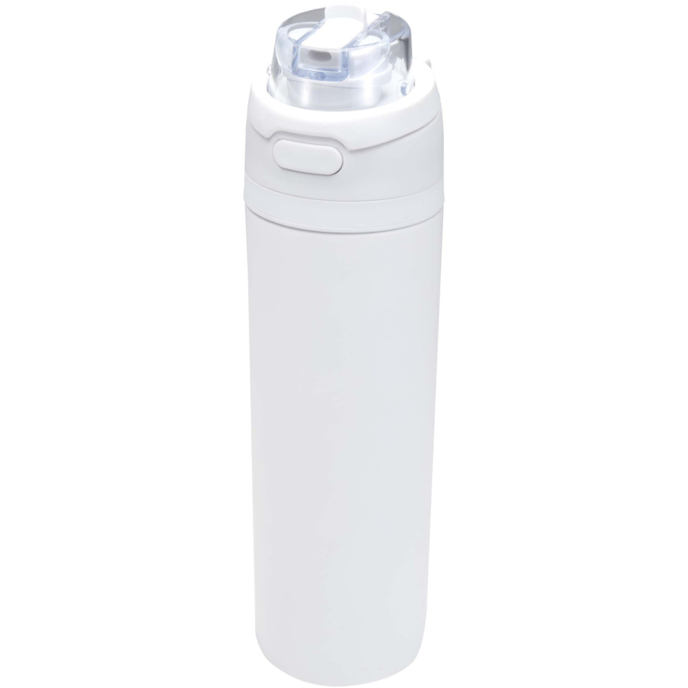 Logotrade advertising product image of: Theron 800 ml RCS recycled single wall stainless steel water bottle with dual function lid 