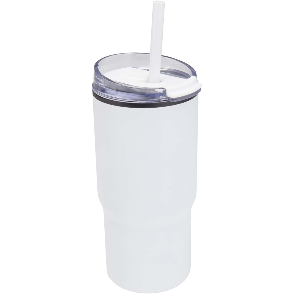 Logo trade promotional merchandise picture of: Westin 540 ml RCS recycled double wall insulated tumbler with straw