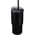 Westin 540 ml RCS recycled double wall insulated tumbler with straw, Black