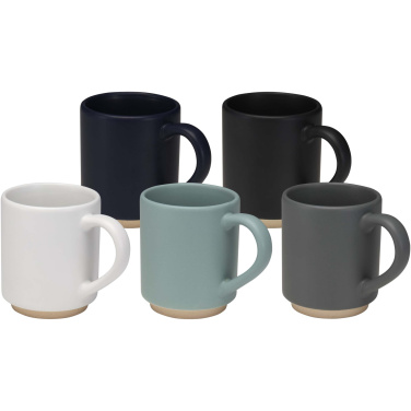 Logo trade business gifts image of: Camilla 180 ml stackable ceramic mug with matte finish