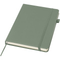 Liss A5 recycled plastic hard cover notebook, Heather green