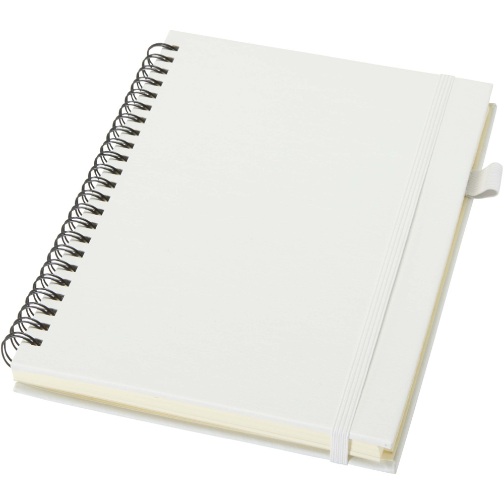 Logo trade promotional items image of: Liss A5 recycled plastic hard cover spiral notebook