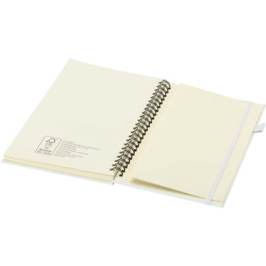 Logotrade promotional product picture of: Liss A5 recycled plastic hard cover spiral notebook