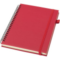 Liss A5 recycled plastic hard cover spiral notebook, Red