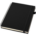 Liss A5 recycled plastic hard cover spiral notebook, Black