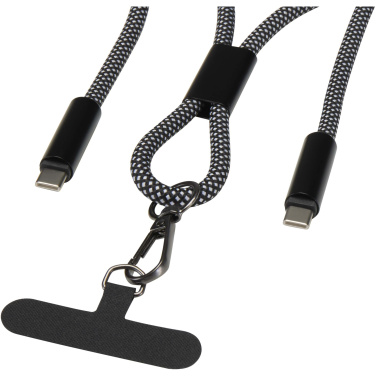 Logo trade promotional item photo of: SMART 65W RPET charging cable with lanyard