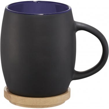 Logo trade reklaamtoote pilt: Kolde 400 ml keraamiline kruus puidust alusega
