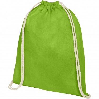 Logotrade ärikingituse foto: Oregon 140 g/m² puuvillane pingutusnööriga seljakott 5L