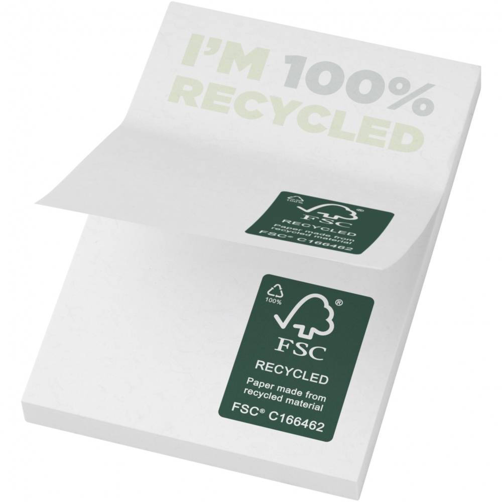 Logotrade ärikingid pilt: Sticky-Mate® taaskasutatud märkmepaberid 50 x 75 mm