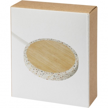 Logotrade firmakingi foto: Terrazzo 10W juhtmevaba bambusest laadimisalus