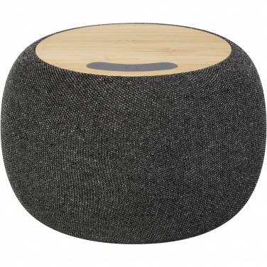 Logotrade reklaamkingid pilt: Ecofiber bambusest/RPET Bluetooth® kõlar ja juhtmevaba laadimisalus