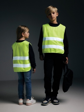 Logo trade reklaamtooted foto: GRS taaskasutatud PET hästi nähtav turvavest 7-12 aastat