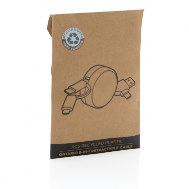 Logo trade firmakingituse pilt: RCS taaskasutatud plastist Ontario 6-in-1 sissetõmmatav kaabel