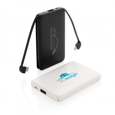 Logotrade ärikingi foto: 5000 mAh taskuvõimsuspank integreeritud kaablitega
