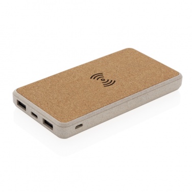 Logo trade reklaamkingid foto: Korgi- ja nisukõrrega 8000 mAh 5W juhtmevaba akupank
