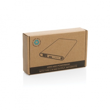 Logo trade firmakingid foto: RCS-i taaskasutatud plastist/alumiiniumist 4000 mah C-tüüpi akupank