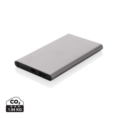 Logo trade reklaamkingituse pilt: RCS-i taaskasutatud plastist/alumiiniumist 4000 mah C-tüüpi akupank