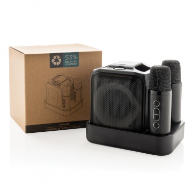 Logotrade firmakingitused pilt: Singvibe RCS taaskasutatud plastikust karaokekomplekt topeltmikrofoniga
