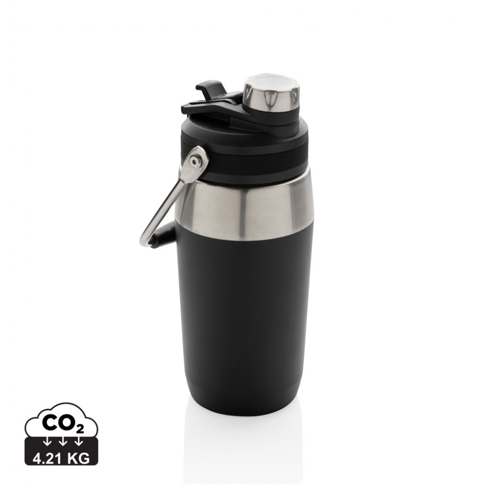 Logotrade meene foto: Kahe funktsiooniga roostevabast terasest vaakumpudel 500 ml