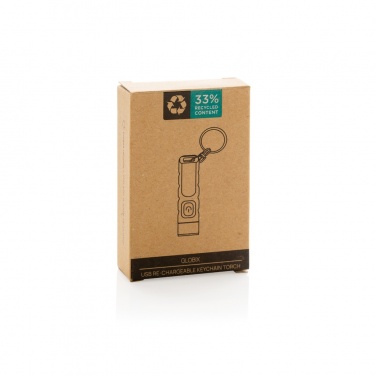 Logotrade reklaamkingituse foto: Globix RCS taaskasutatud plastist USB taaslaetav võtmehoidja taskulamp