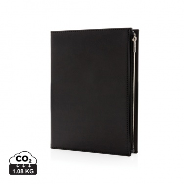 Logotrade reklaamkingituse foto: Tõmblukuga taskuga Swiss Peak A5 PU-märkmik