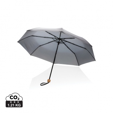 Logotrade reklaamkingitused pilt: 20,5-tolline Impact AWARE™ RPET 190T Pongee bambusest mini vihmavari