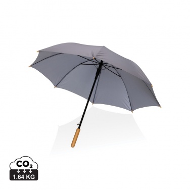 Logotrade reklaamtoote foto: 23" Impact AWARE™ RPET 190T automaatselt avatav bambusest vihmavari