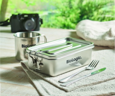 Logotrade ärikingituse foto: Roostevabast terasest lõunakarp