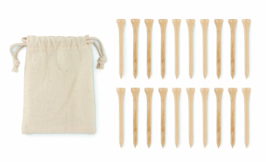 Logo trade firmakingituse pilt: 20 bambusest golfi t-de komplekt