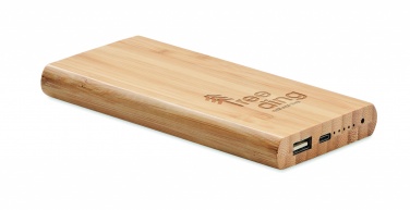Logotrade reklaamtooted pilt: 6000 mAh bambusest akupank