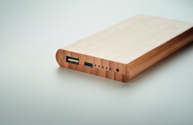 Logotrade ärikingi foto: 6000 mAh bambusest akupank