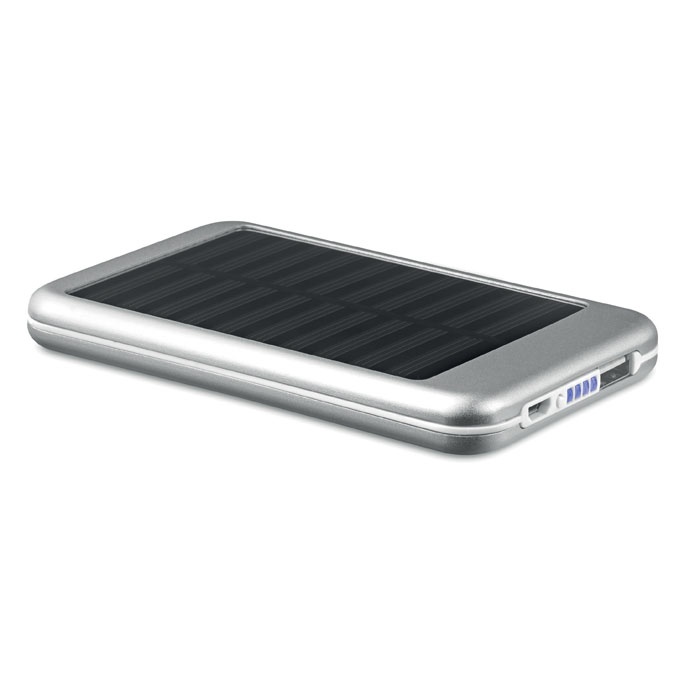 Logo trade reklaamtoote pilt: 4000 mAH päikesepatareiga akupank