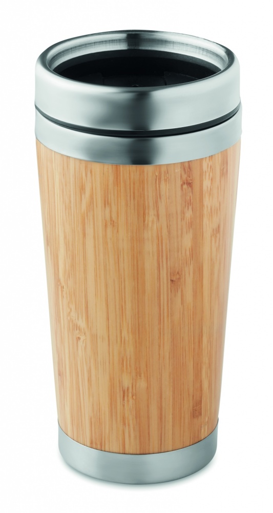 Logotrade meene foto: Topeltseintega bambusest termostass 430ml