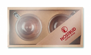 Logo trade reklaamtoote pilt: Komplektis 2 kahekordse seinaga espressotassid