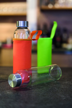 Logo trade reklaamkingi pilt: Klaaspudel Klagenfurt roostevabast terasest korgiga 500 ml