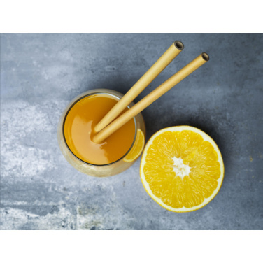 Logotrade firmakingituse foto: ECO Bamboe Straw Komplekt bambusest kõrred