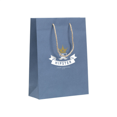 Logo trade firmakingituse pilt: Taaskasutatud teksakiududega Leaf It kott (180 g/m²) M