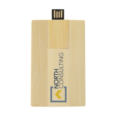 Logotrade reklaamkingid pilt: Krediitkaardikujuline mälupulk bambusest 64 GB