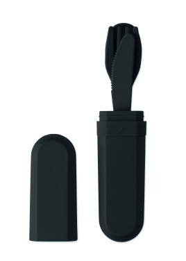 Logotrade firmakingi foto: Söögiriistade komplekt ja karp PLA-st BITEFUL