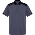 Samurai 160 g/m2 unisex antibakteriaalne lühikeste varrukatega polosärk, Plii / must