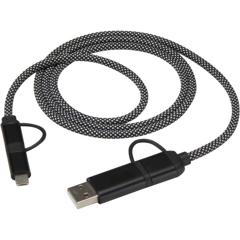 Logotrade meened pilt: SMART 65W 100 cm RCS taaskasutatud magnetiline 5-ühes laadimiskaabel