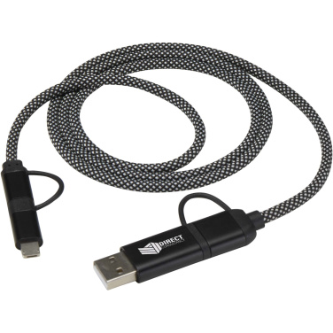 Logo trade reklaamtoote pilt: SMART 65W 100 cm RCS taaskasutatud magnetiline 5-ühes laadimiskaabel