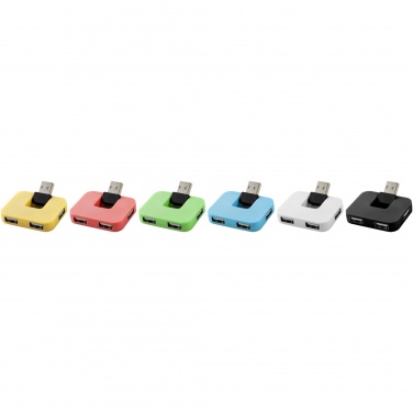 Logo trade mainoslahja ja liikelahja tuotekuva: Gaia-USB-hubi, 4 porttia