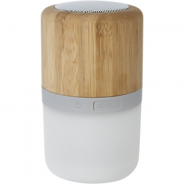 Logo trade liikelahja kuva: Aurea Bluetooth® -kaiutin valolla, bambua 