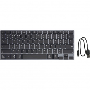Logotrade mainostuote tuotekuva: Hybrid Bluetooth-tehonäppäimistö – QWERTY